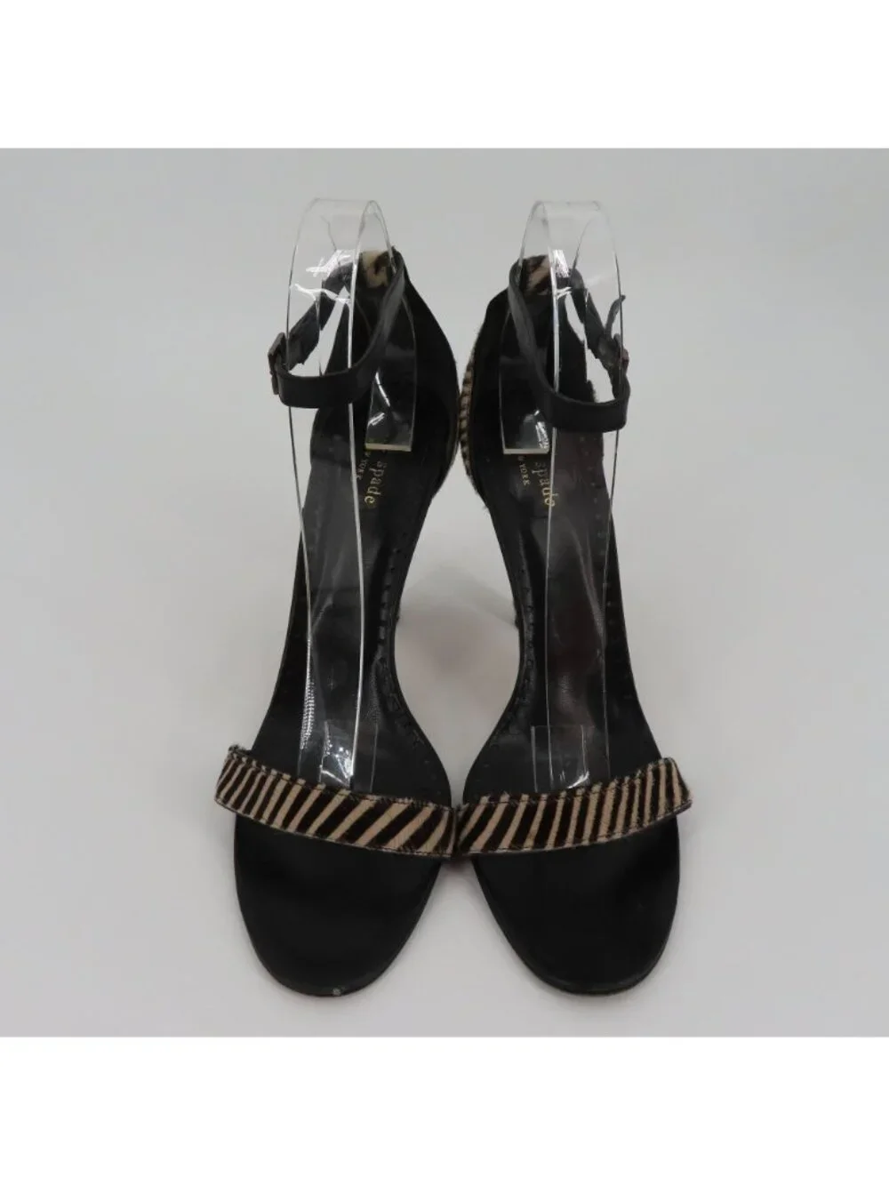 Kate Spade New York Womens 10 Animal Zebra Print Hair Open Toe High Heels
